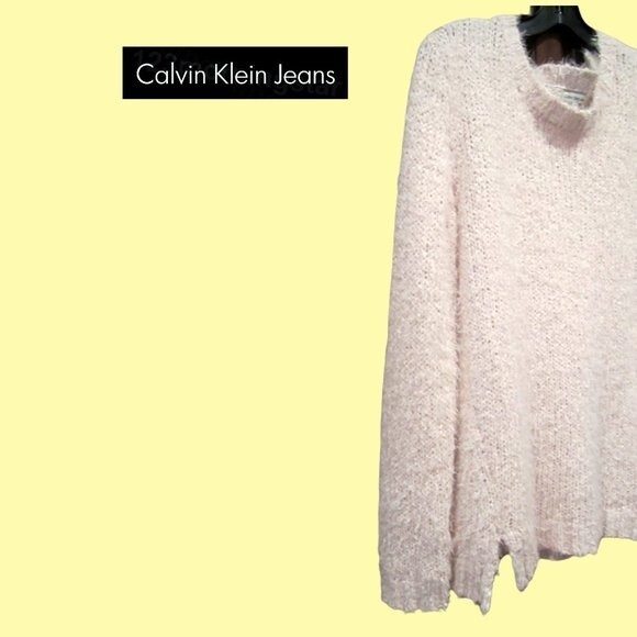 Calvin Klein Jeans NEW Textured Crewneck Mohair Pullover Sweater M - Picture 5 of 11